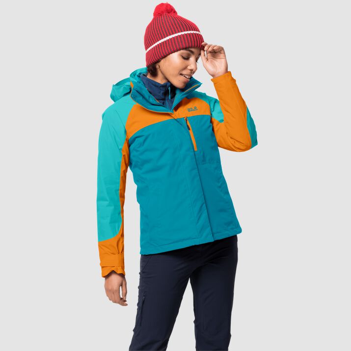 Chamarra Jack Wolfskin Whitney Peak 3in1 Mujer Verdes Oscuro Mexico-8135249